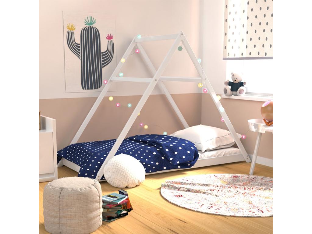 Lit cabane Homelumiere 90x190 1 sommier / Blanc