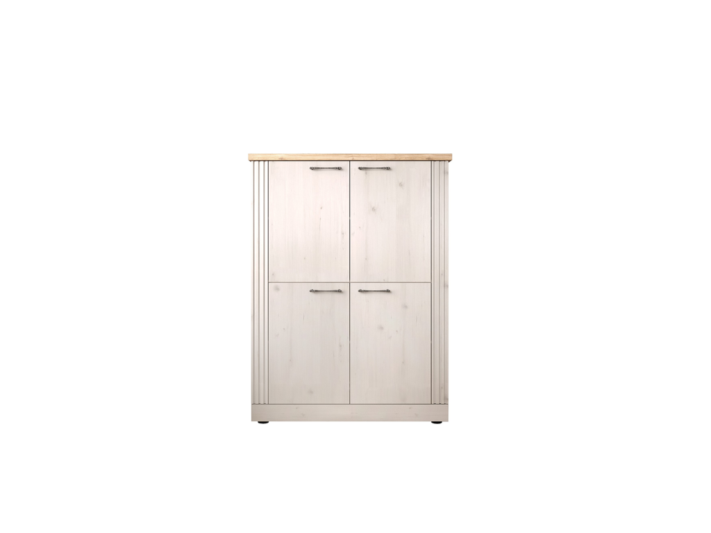 Vaisselier 4 portes Chêne Blanc - Homelumiere