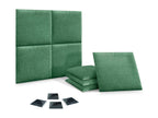 Delimoa Lot de 8 panneaux muraux acoustiques auto-adhésifs en laine écologique protection absorbante contre les chocs Vert 50x50 cm x8 06557OLHW