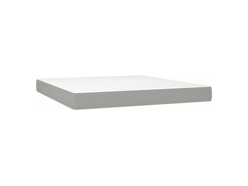 Sommier à Homelumiere de lit avec matelas Gris clair 160x200 Tissu
