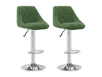 Tabourets de bar 2 pcs Vert foncé Velours 7