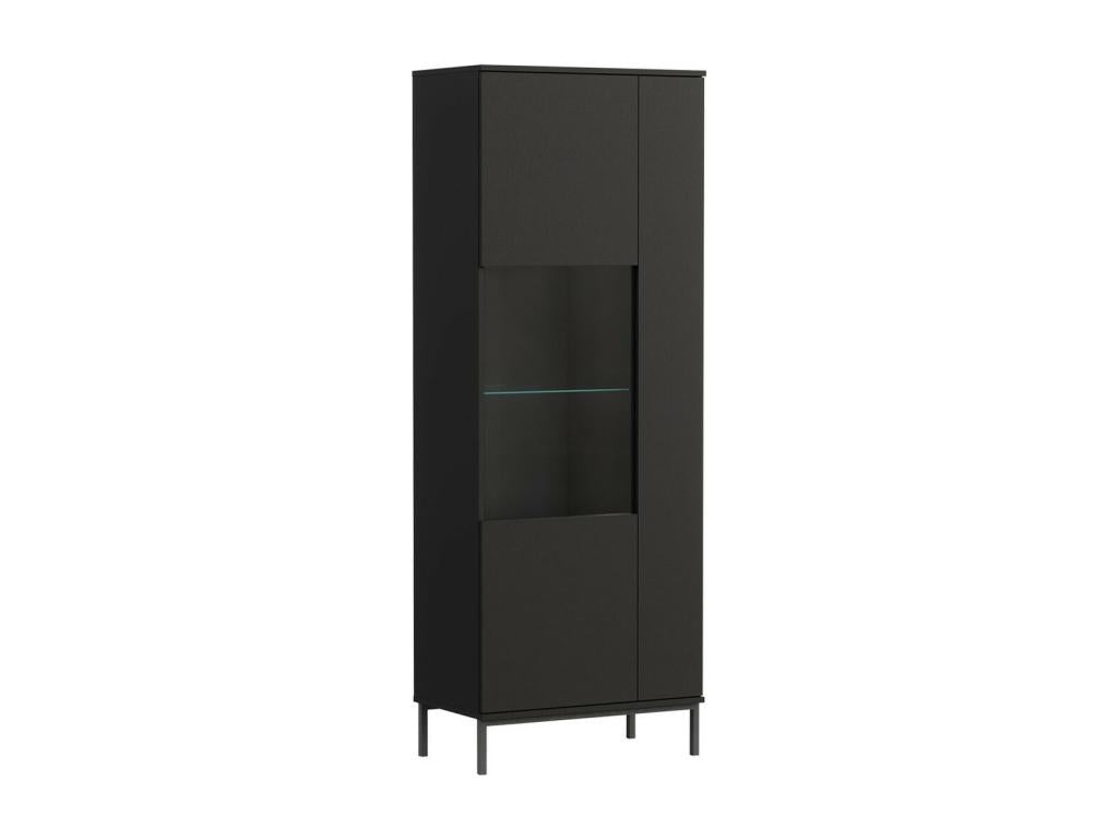 Vitrine Homelumiere 106 Noir Avec des portes Le nombre de portes 2 190x70x41cm