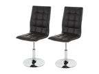 2x chaise de salle à manger Homelumiere-C41 fauteuil similicuir - marron