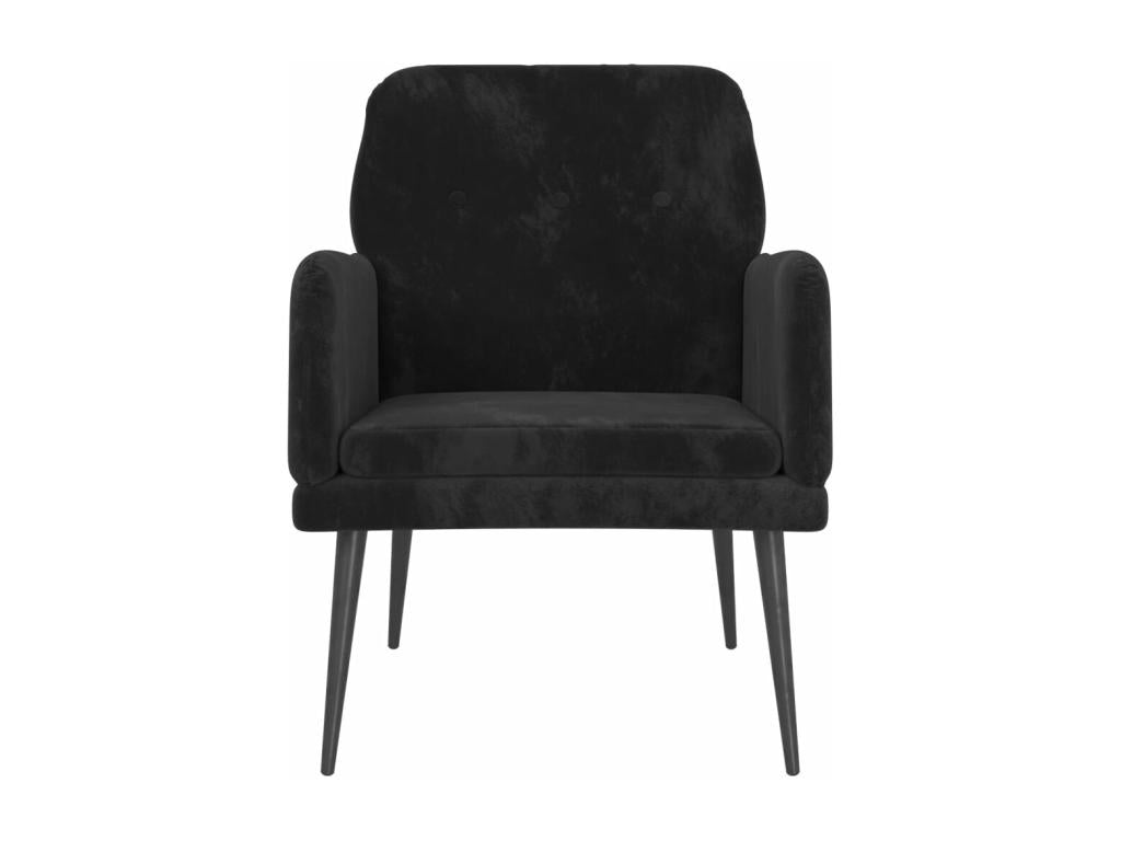 Fauteuil Noir 62x79x79 cm Velours