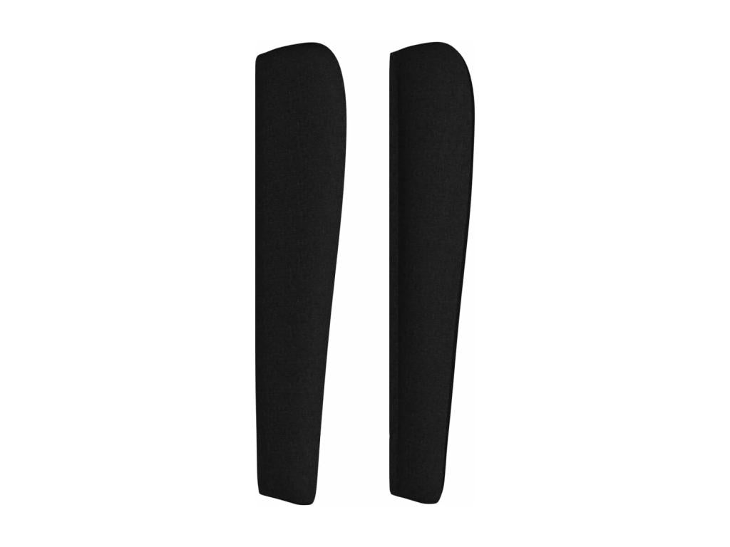 Tête de lit avec oreilles Noir 93x23x118/128 cm Tissu