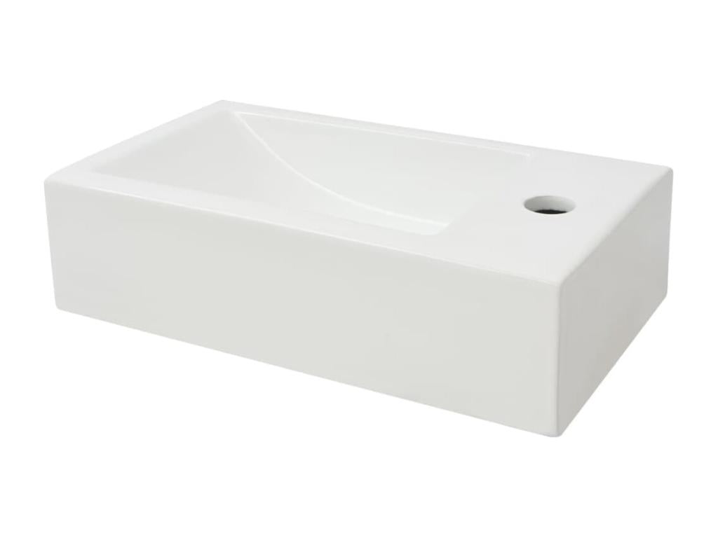 Vasque lavabo salle de blanche 46x25.5x12 cm 02 0002530