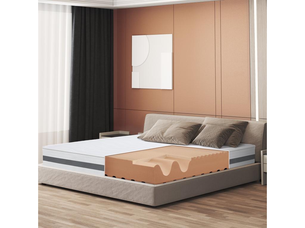 Matelas Double150x200 à mémoire orthopédique - Hauteur 25 cm - Fabriqué en Italie