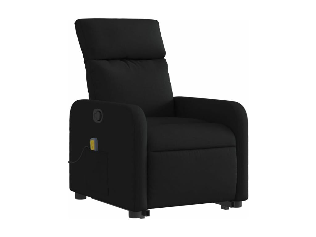 Fauteuil massant inclinable Noir Tissu