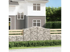 Paniers à gabions arqués 3 pièces 200x50x120/140 cm Fer renforcé