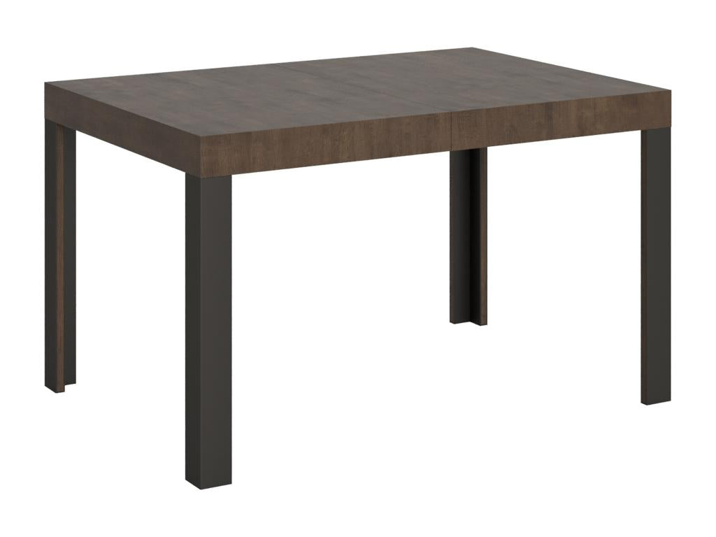 Table extensible 90x130/234 cm Homelumiere Noyer cadre Anthracite