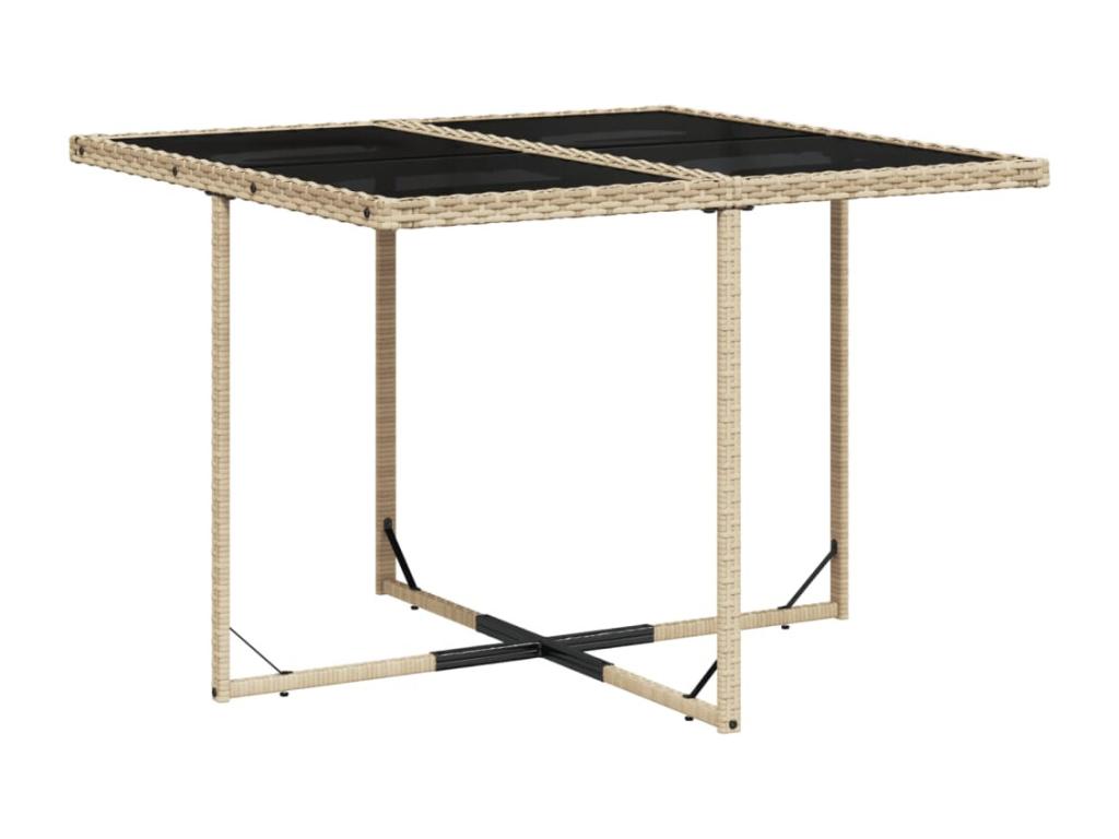 Ensemble à manger de jardin coussins 5 pcs méHomelumiere beige rotin