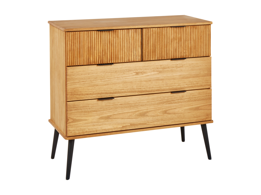 Commode à 4 tiroirs Homelumiere 91 cm Marron