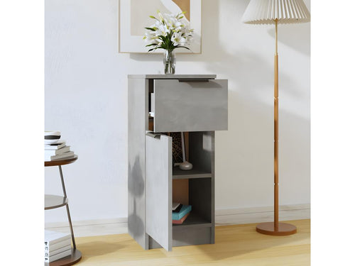 Buffet Gris béton 30x30x70 cm Bois d'ingénierie