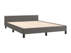 Cadre de lit sans matelas gris 140x200 cm similicuir