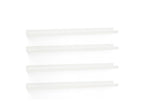 Pack 4 étagères flottantes en bois de pin blanc 100x7cm - Homelumiere