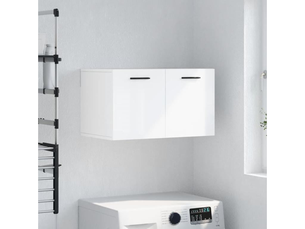 Armoire murale Blanc brillant 60x36,5x35 cm Bois d'ingénierie
