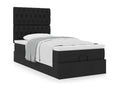 Cadre de lit Homelumiere avec matelas noir 90x190 cm tissu