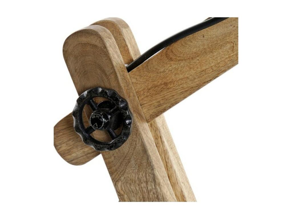 Lampe de Bureau Homelumiere Home Décor Bois Métal Vintage 17x50x80 cm