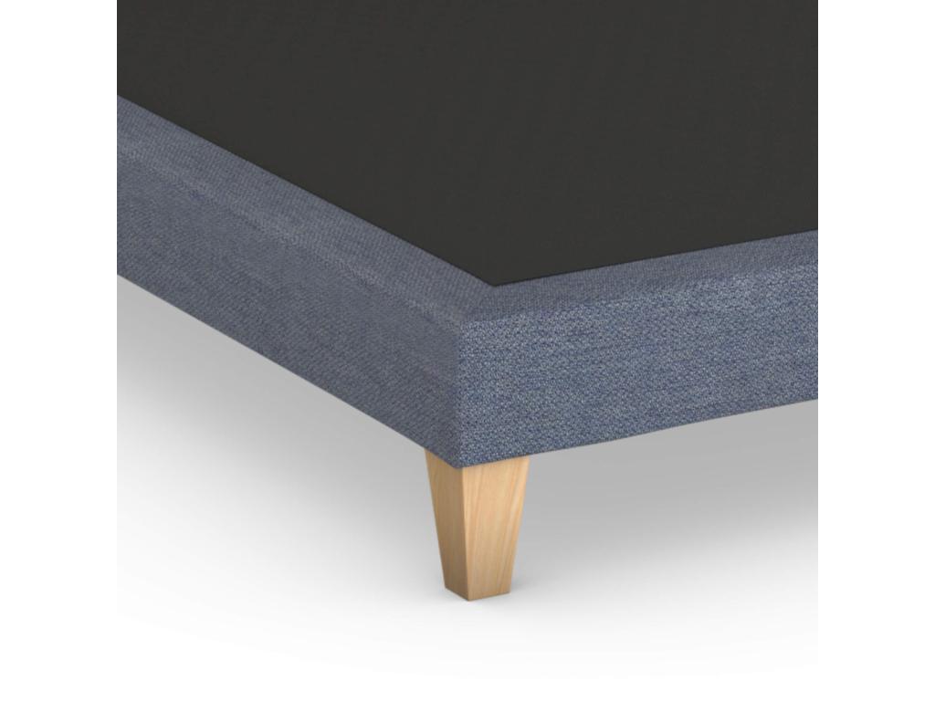 Sommier déco tapissier bleu océan - Homelumiere 130x190