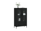 Buffet haut noir 69,5x31x115 cm bois d'ingénierie 06787RWYW