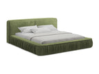 Lit rembourré avec rangement 178x238 - en Chenille - vert - Homelumiere
