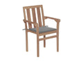 Chaises de jardin 2 pièces avec coussins gris Bois de teck massif