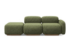 Canapé modulable 3 places gauche en tissu chenille - olive - Delimoa 54699JOYY