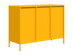 Buffet jaune moutarde 101,5x39x73,5 cm acier laminé à froid