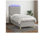 Sommier à Homelumiere de lit et matelas et LED Gris clair 90x200