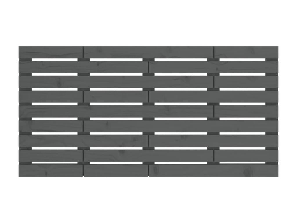 Tête de lit murale Gris 126x3x63 cm Bois massif de pin