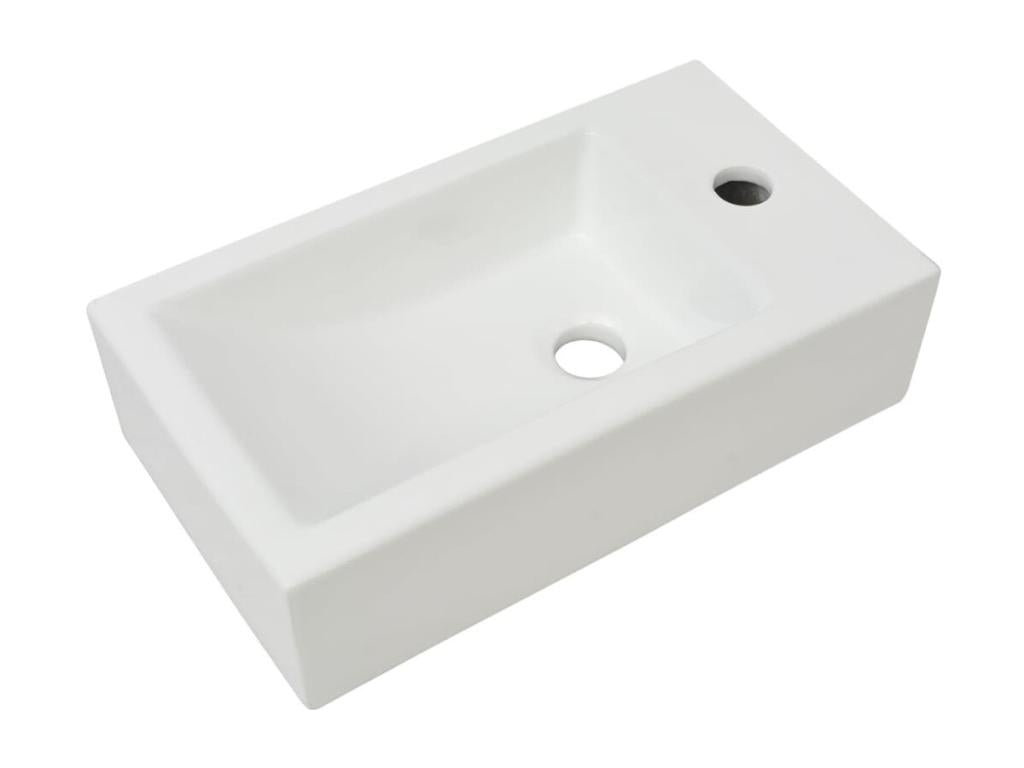 Vasque lavabo salle de blanche 46x25.5x12 cm 02 0002530