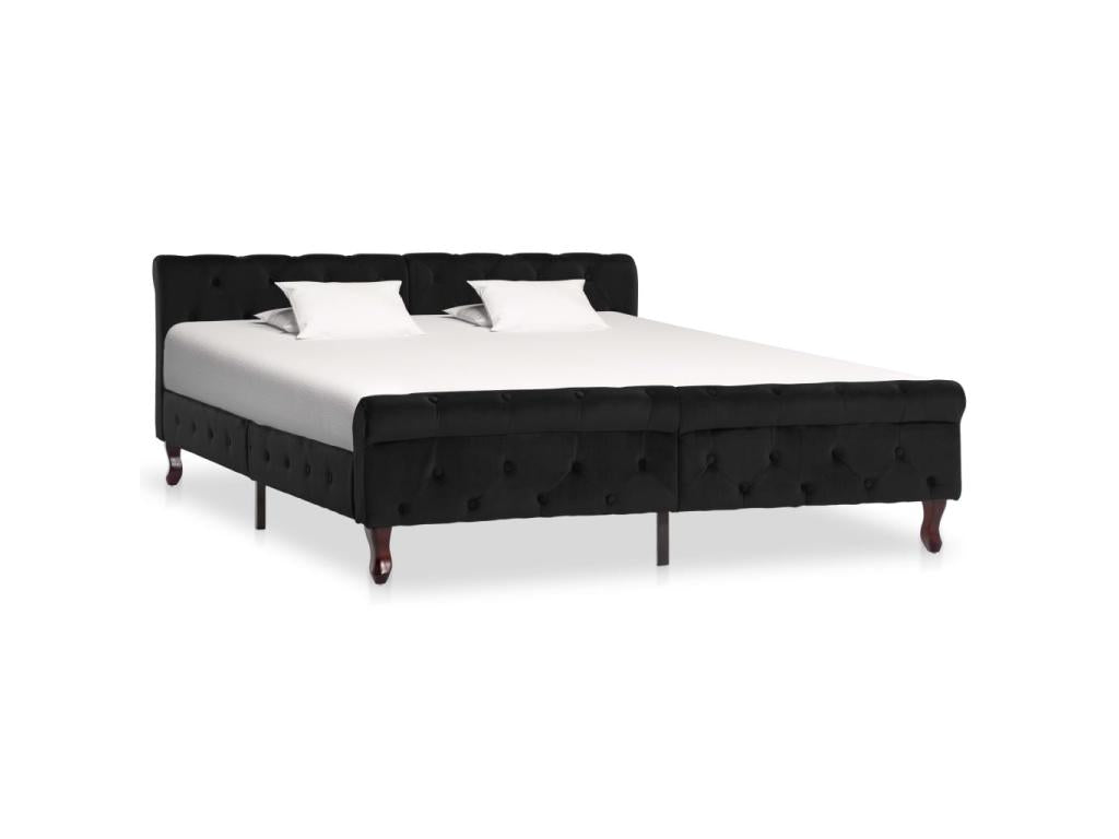 Lit Noir Velours 160x200