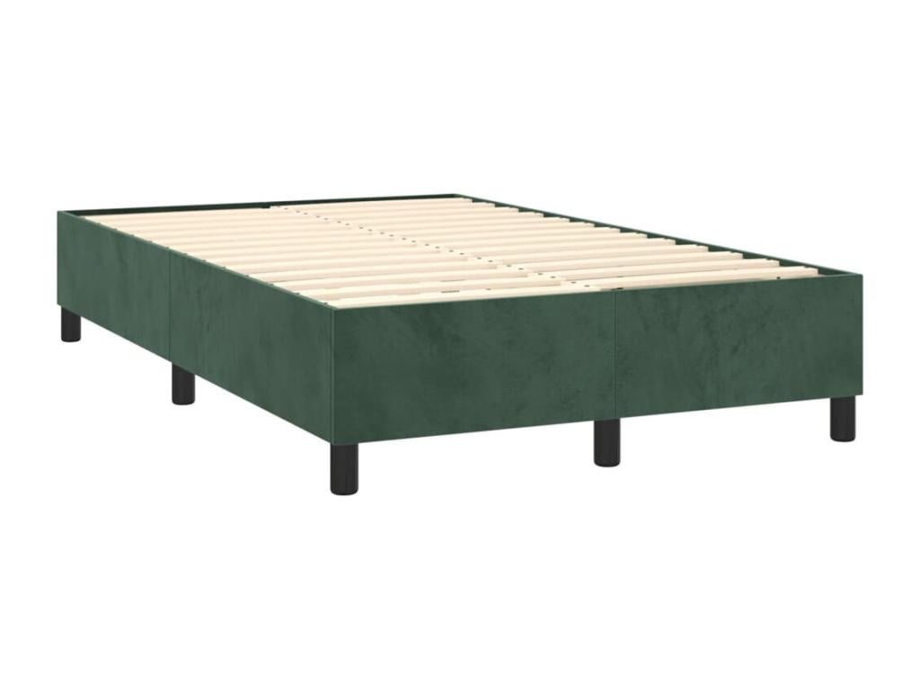 Sommier à Homelumière de lit matelas et LED Vert foncé 120x200 cm