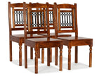 Chaises à manger lot de 4 bois massif classique