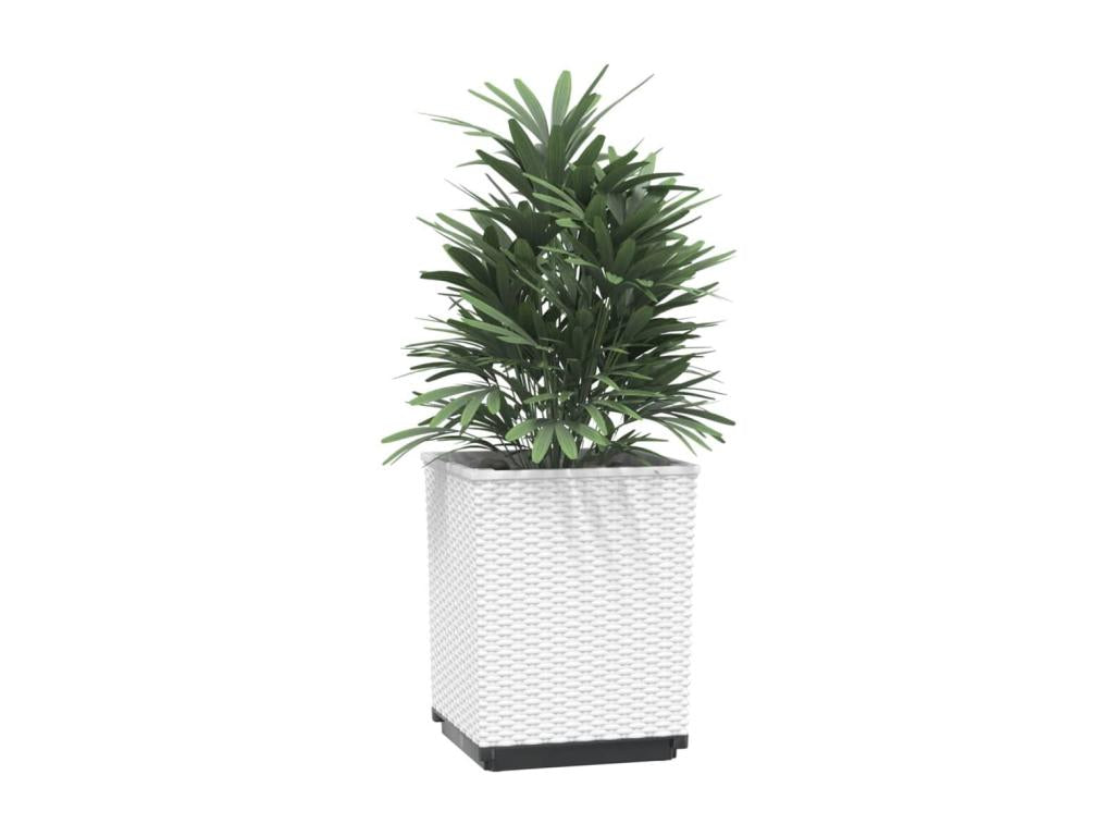 Jardinières 2 pcs blanc 30x30x37 polypropylène 86312EKDP