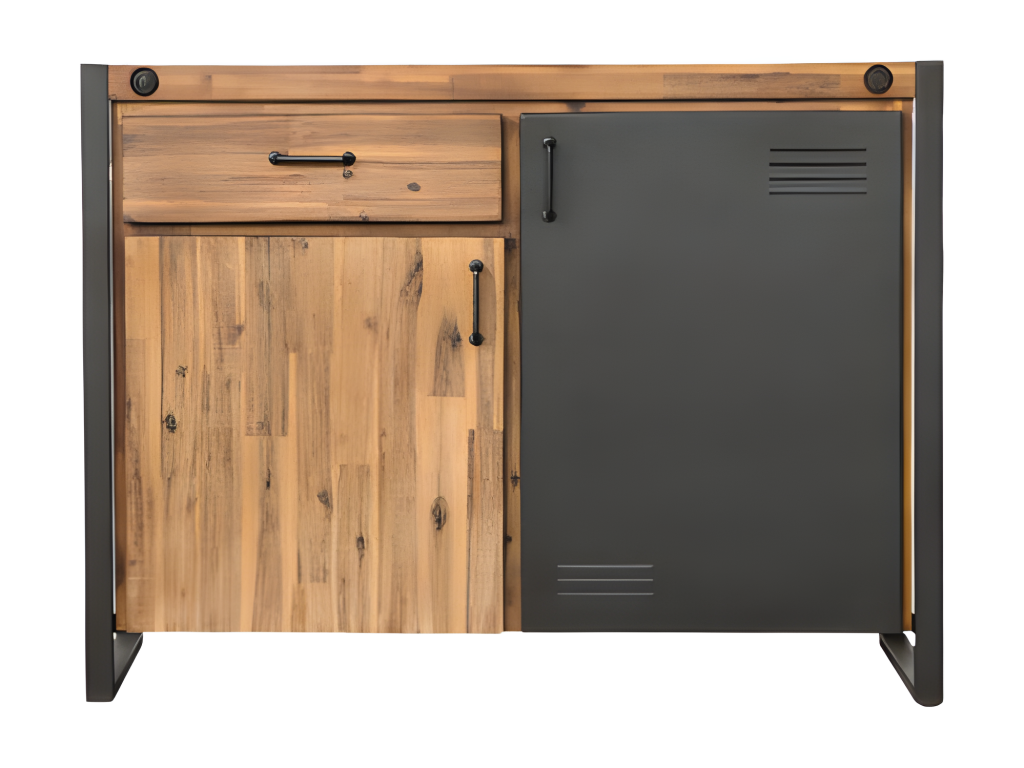 Homelumiere buffet Homelumiere et métal 1 tiroir 2 portes
