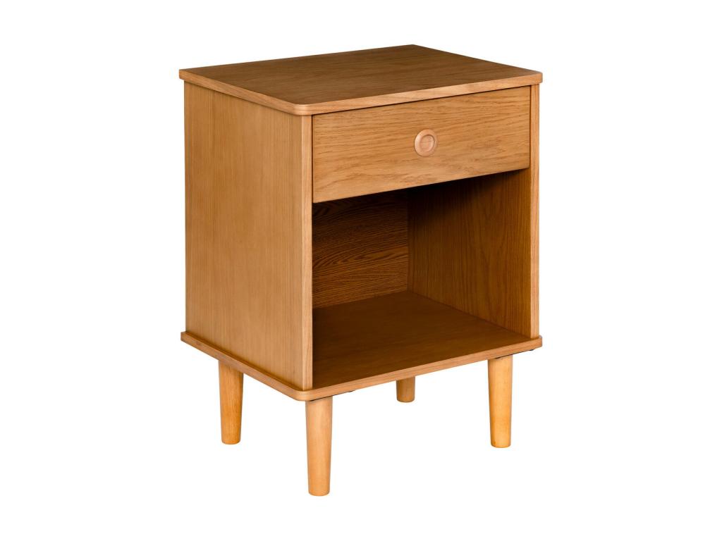 Table d'appoint Table de chevet 1 tiroir en Bois Miel H 61 cm