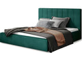 Lit double en tissu velours de qualité luxe Homelumiere vert 160x200