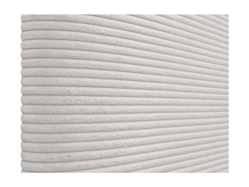 Delimoa Tête de Lit Velours Côtelé Uni avec Boutons 105x105 et Pieds de Lit 105 - Blanc Os 81405YRIM