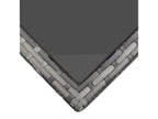 Mobilier à dîner de jardin 5pcs et coussins Résine tressée Gris