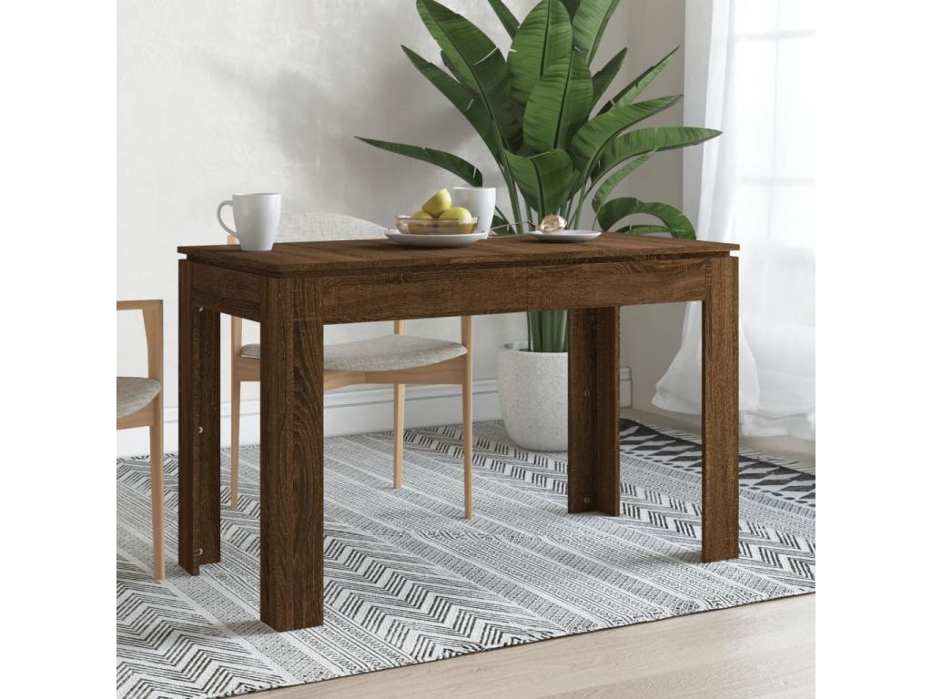 Table à manger Chêne marron 120x60x76 cm Bois d'ingénierie