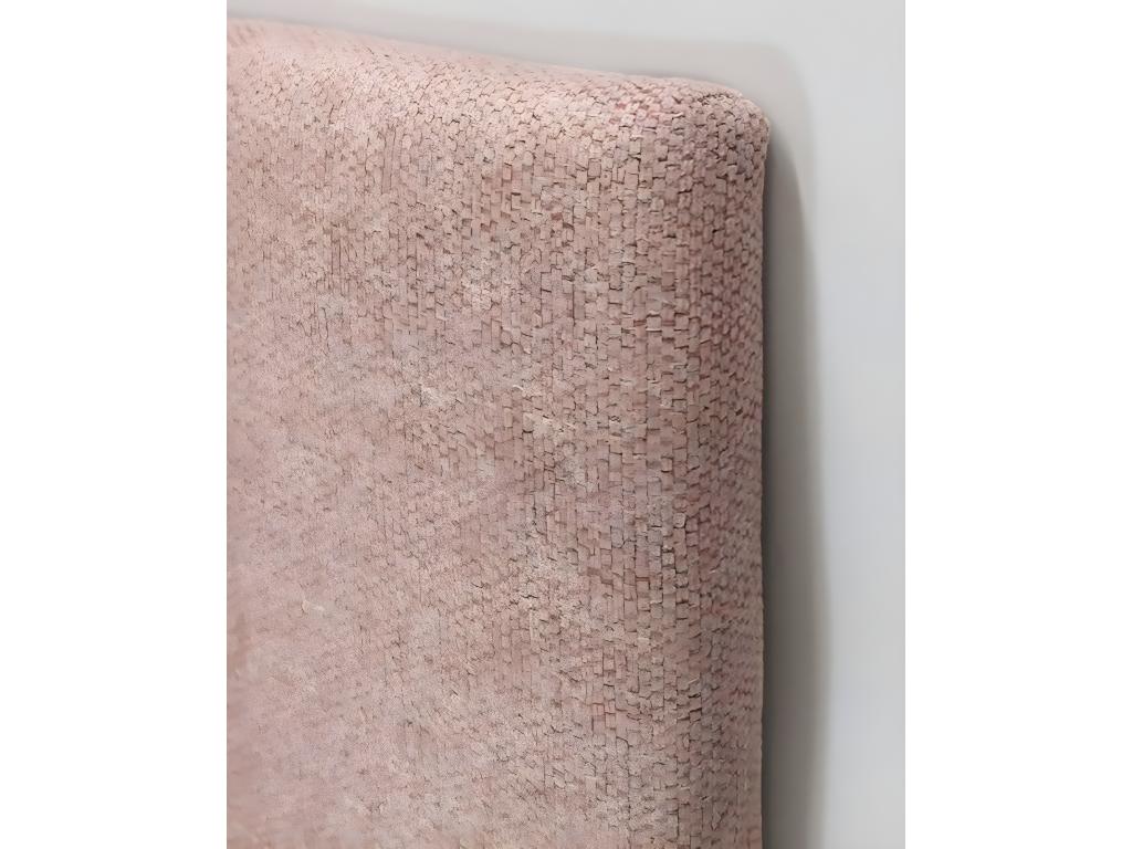 Tête de lit tapissée boutons rose 180x60cm - Homelumiere