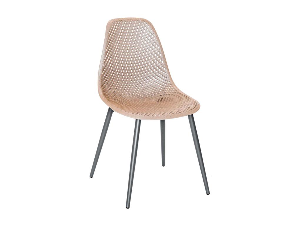 Chaise en aluminium et assise en résine Homelumiere Lot de 2