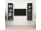 Meubles TV muraux 2 pièces Gris Aggloméré