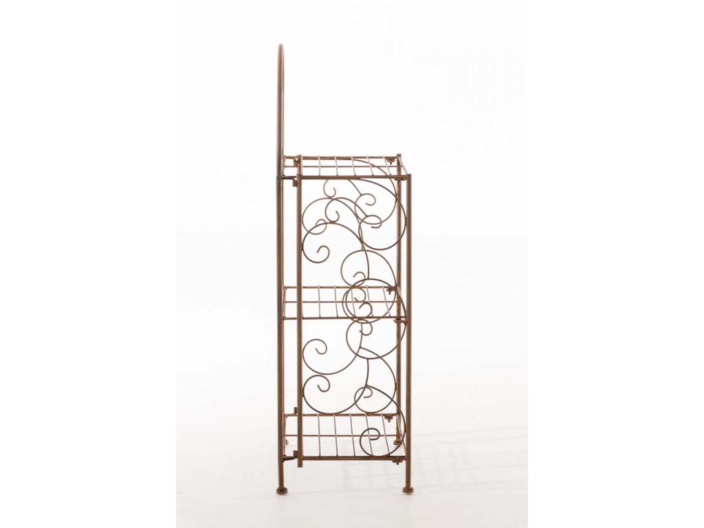 Etagères sur pied - Métal - 45,5x24x81,5cm - Marron antique - Homelumiere