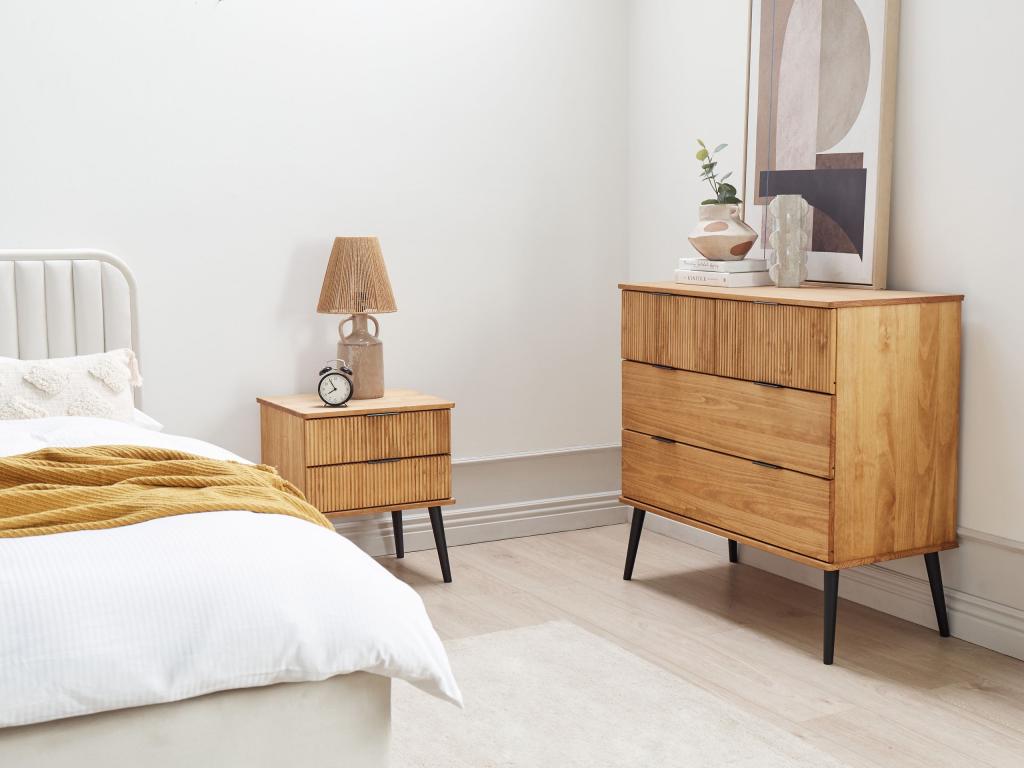 Commode à 4 tiroirs Homelumiere 91 cm Marron