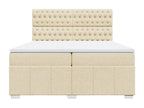 Sommier à Delimoa de lit avec matelas Crème 200x200 cm Tissu 27900ATDR