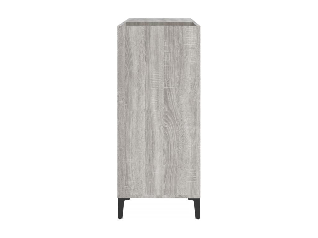 Armoire à disques Homelumiere gris 84.5x38x89 cm bois d'ingénierie