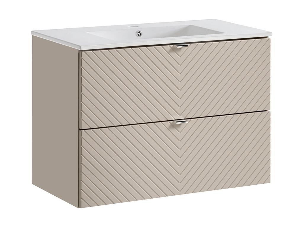 Meuble simple vasque encastrée 80cm Homelumiere Cachemire