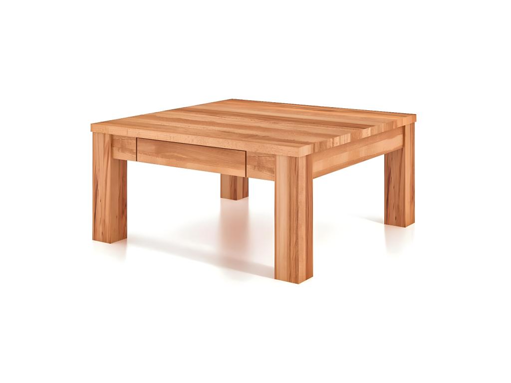 VENTO - Table basse en cœur de hêtre huilé naturel 70x110